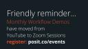 Monthly Workflow Demos now on Zoom Sessions | Recordings still shared below